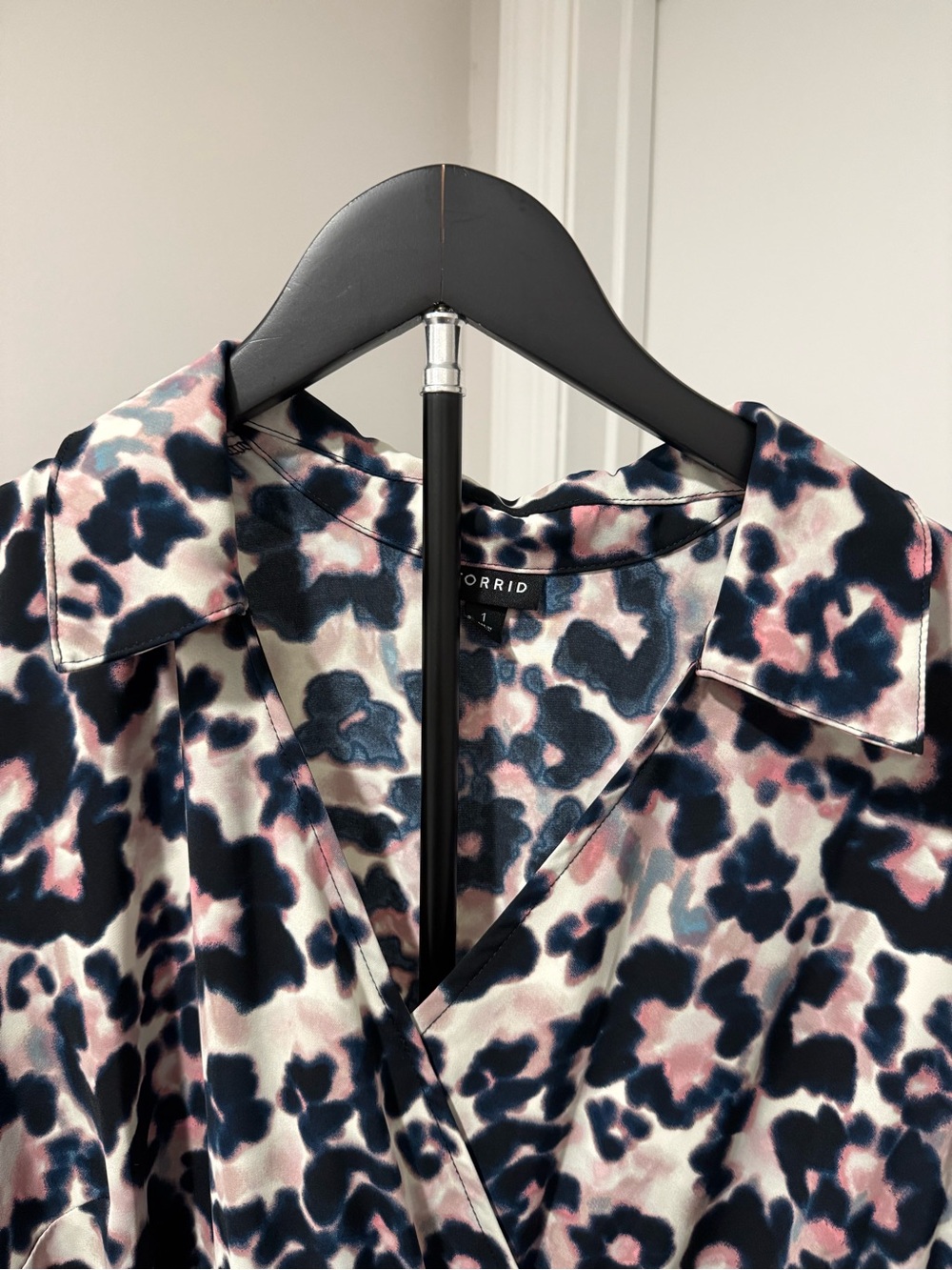 Torrid Pink and Navy Leopard-Print Dress - Picture 8 of 12